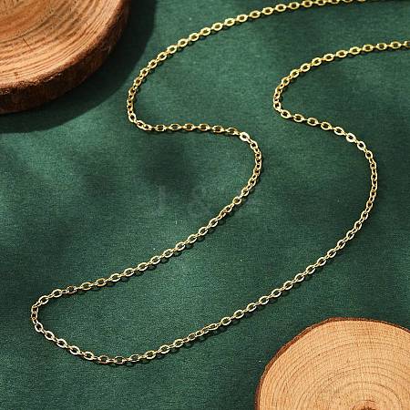 304 Stainless Steel Cable Chain Necklace X-STAS-T040-PJ205-40-1