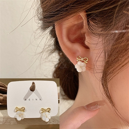 Flower Resin Dangle Earrings WG29476-117-1