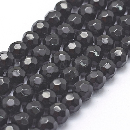 Natural Obsidian Beads Strands G-P335-14-6mm-1