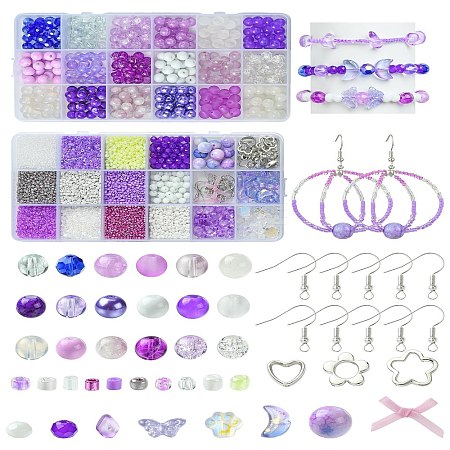 DIY Glass Beads Earring Making Kits DIY-YW0011-30-1