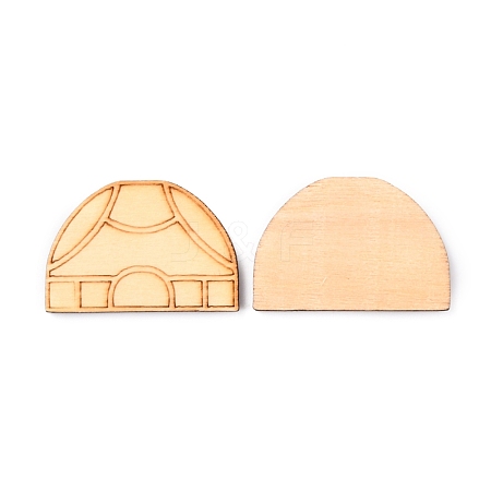 Wooden Cabochons WOOD-CJC0005-14-1
