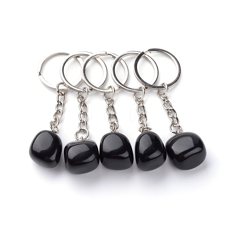 Natural Obsidian Keychain X-G-Q484-D03-1