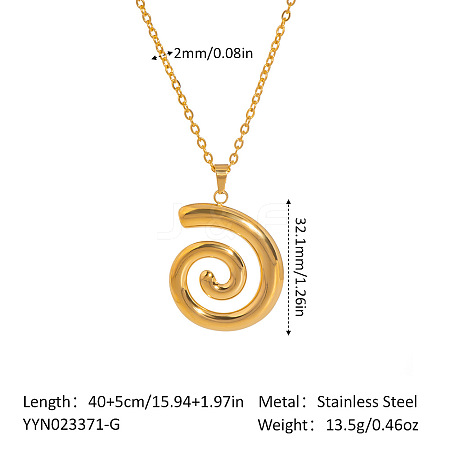 Minimalist Ocean 304 Stainless Steel Pendant Necklaces for Women HW3248-2-1