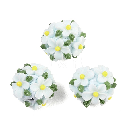 Handmade Polymer Clay Beads CLAY-H009-02F-1