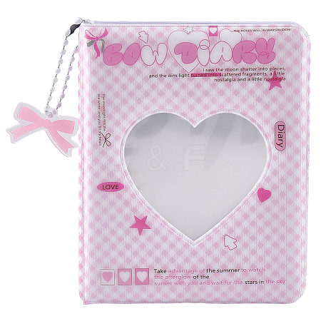 Heart Window Plastic Mini Photo Albums DIY-WH20062-42A-1