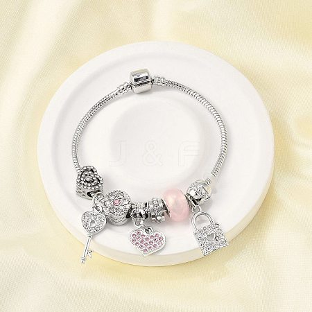 Alloy European Beads Charm Bracelets BJEW-F495-05P-1