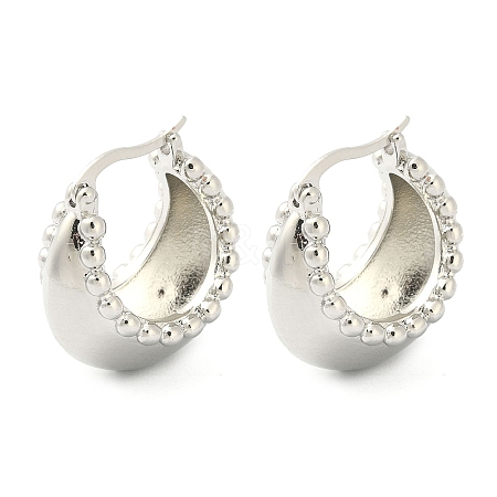 Rack Plating Brass Crescent Moon Hoop Earrings for Women EJEW-Q780-02P-1
