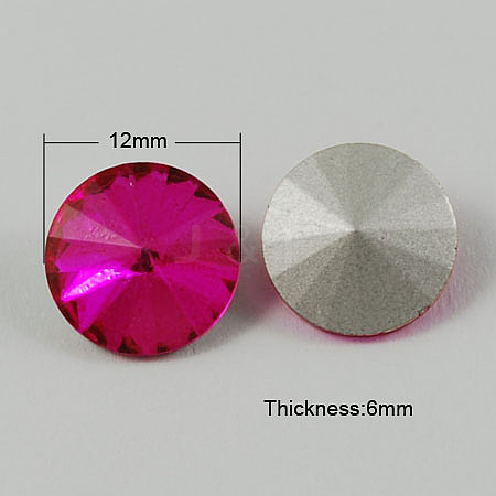 Glass Pointed Back Rhinestone RGLA-R003-12mm-16-1