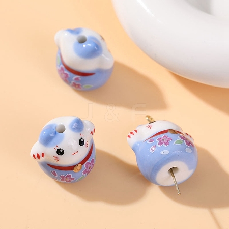 Handmade Cartoon Porcelain Beads PW-WGE4B1F-02-1