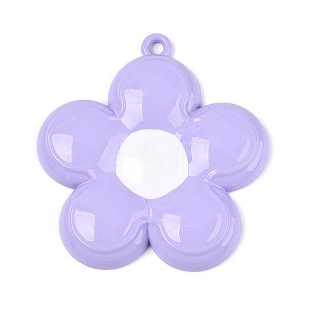 Spray Painted Alloy and Enamel Big Pendants PALLOY-T092-80B-1