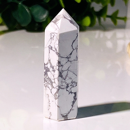 Point Tower Natural Howlite Healing Stone Wands PW-WG55231-01-1