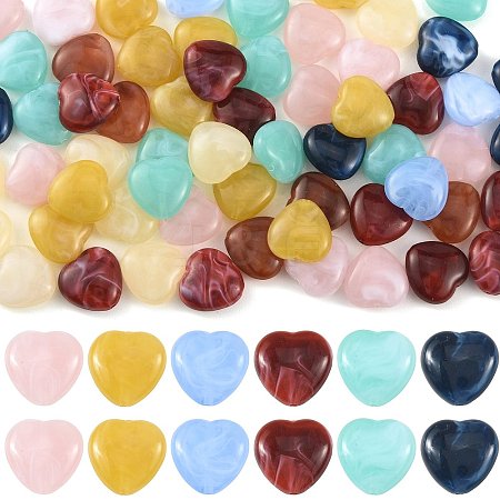 50Pcs Opaque Acrylic Beads MACR-FS0002-49-1