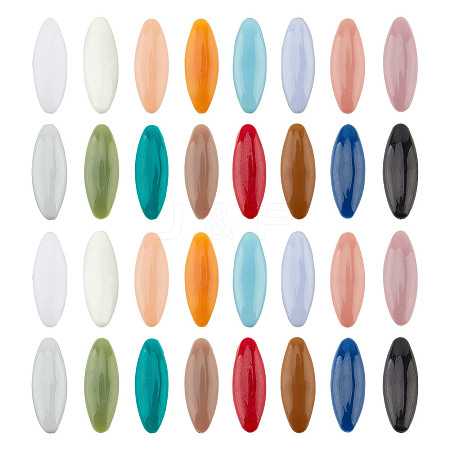 32Pcs 16 Colors Horse Eye Plastic Brooches JEWB-GO0001-06-1