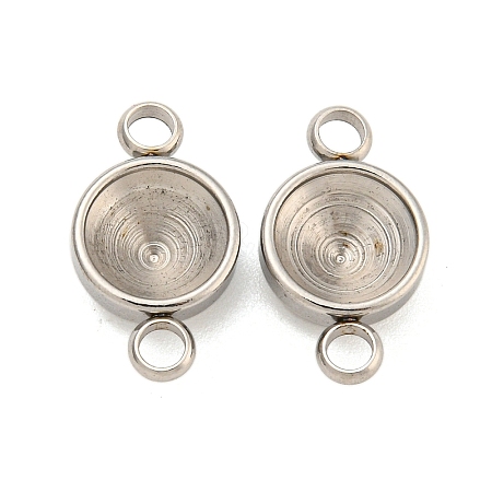 Non-Tarnish 304 Stainless Steel Cabochon Connector Setting STAS-E163-26P-1