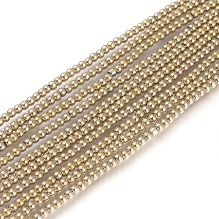 Electroplate Glass Beads Strands X-EGLA-I013-2mm-FP01-1