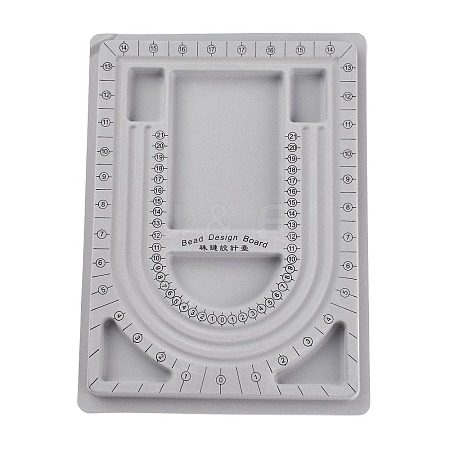 (Defective Closeout Sale: Corner damaged) Plastic Bead Design Boards for Necklace Design TOOL-XCP0001-55-1