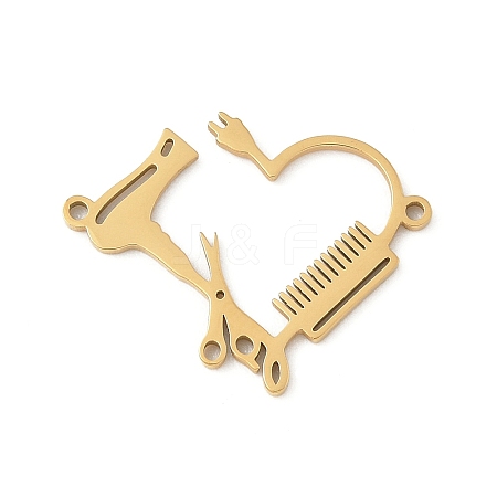 304 Stainless Steel Connector Charms STAS-F326-12G-1