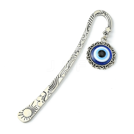 Resin Evil Eye Pendant Bookmarks AJEW-JK00281-1