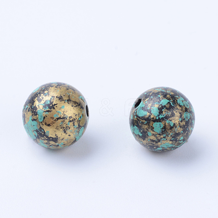 Antique Style Acrylic Beads X-OACR-S013-2012A-1