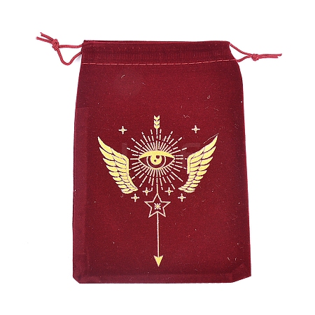 Velvet Eye with Wings Printed Packing Tarot Pouches PW-WG17539-18-1