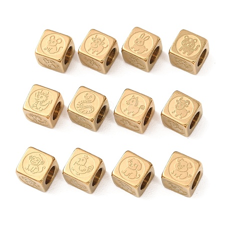 304 Stainless Steel European Beads SA-CBA66F5-02G-1