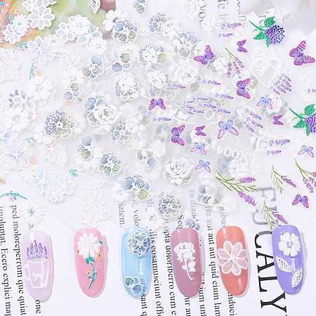 3D Flower Nail Art Sticker Decals MRMJ-T027-02-M-1