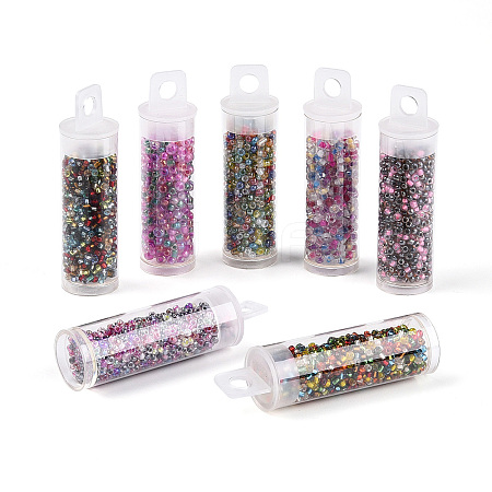 7 Bottles DIY Glass Seed Beads Sets DIY-N006-02G-1