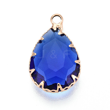 Transparent Glass Pendants KK-N283-02B-G-1