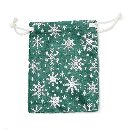 Silver Stamping Christmas Velvet Storage Bags ABAG-Q053-01B-01F-1