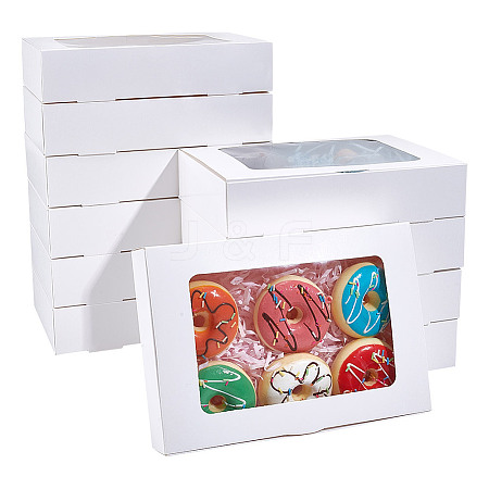 Rectangle Paper Biscuit Boxes with Clear Window CON-WH0098-15B-02-1