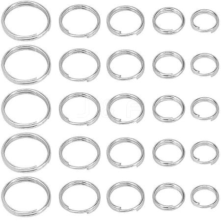 SOFPLATE 500Pcs 5 Styles 304 Stainless Steel Split Rings STAS-SP0001-65-1