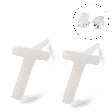 Hypoallergenic Bioceramics Zirconia Ceramic Stud Earrings EJEW-F340-04T-1