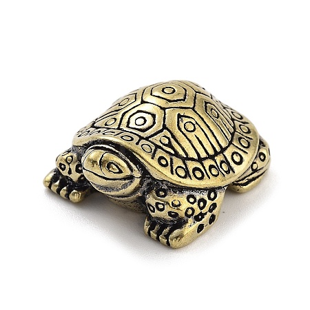 Brass Tortoise Figurines Statues for Home Desktop Feng Shui Ornament KK-A216-04C-AB-1