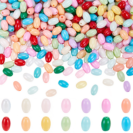 600Pcs 4 Bags Baking Paint Glass Beads GLAA-SC0003-22-1