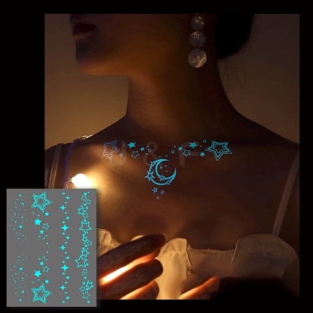 Luminous Removable Temporary Water Proof Tattoos Paper Stickers PW-WG10232-02-1