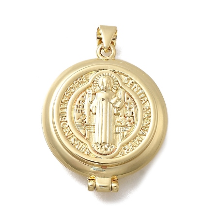 Brass Locket Pendants KK-D431-030E-G-1