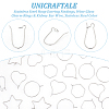 Unicraftale 150Pcs 5 Style 304 Stainless Steel Hoop Earring Findings STAS-UN0050-92-5