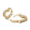 Brass Micro Pave Cubic Zirconia Hoop Earring EJEW-L271-21KCG-04-2
