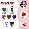20Pcs 5 Colors Handmade Millefiori Glass Beads LAMP-CW0001-10-4