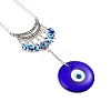 Evil Eye Alloy Lampwork Pendant Decorations HJEW-M005-02A-AS-3