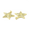 Brass Micro Pave Cubic Zirconia Pendants KK-E068-VB103-3