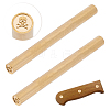 2Pcs Single-Sided Engraving Wax Seal Brass Stamp AJEW-OC0005-40G-1