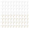 80Pcs 2 Colors Brass Earring Hooks KK-DC0002-21-1