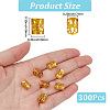300Pcs Aluminum Dreadlocks Beads Hair Decoration ALUM-PA0001-01G-2