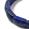 Natural Lapis Lazuli Bead Stretch Bracelets for Women Men BJEW-C097-02A-09-2