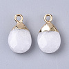 Natural White Jade Pendants G-S359-017J-2