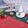 28Pcs 2 Styles Golden Plated Christmas Alloy Enamel Pendants ENAM-SC0005-83-4