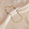 304 Stainless Steel Heart Link Chain Anklets for Women FS-WG55343-01-2