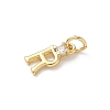 Brass Pave Clear Cubic Zirconia Charms KK-A273-01G-R-2