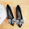 WADORN 2Pcs Acrylic Rhinestone & Polyester & Iron Shoe Decorations DIY-WR0004-11-7